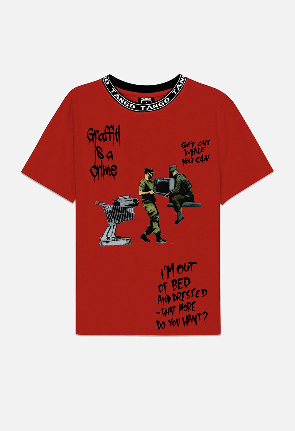Brandalised Get Out While You Can Collared Tee