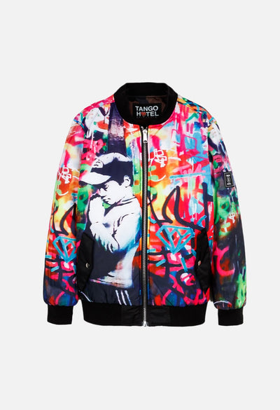 Brandalised Bandaged Heart Reversible MA1 Jacket