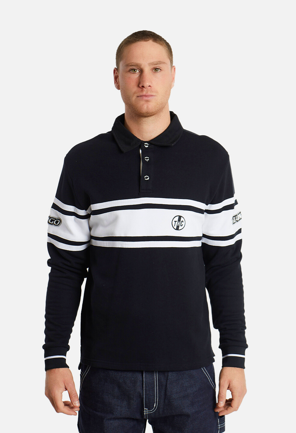 Retro ColorBlock French Terry Rugby