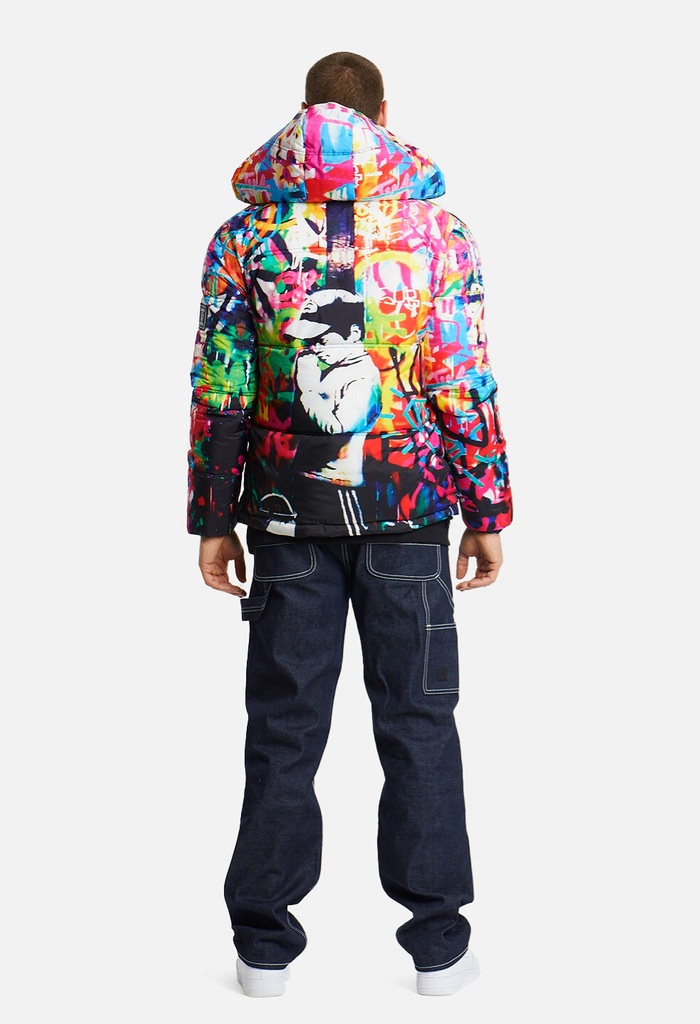Brandalised Boy Praying Puffer Jacket