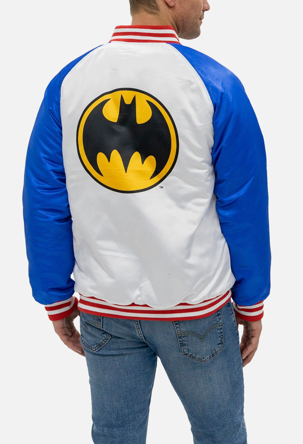 Batman x Tango Logo Satin Bomber Jacket | WB100 Celebration