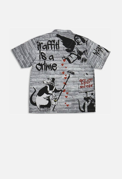 Graffiti Is A Crime Cabana Shirt