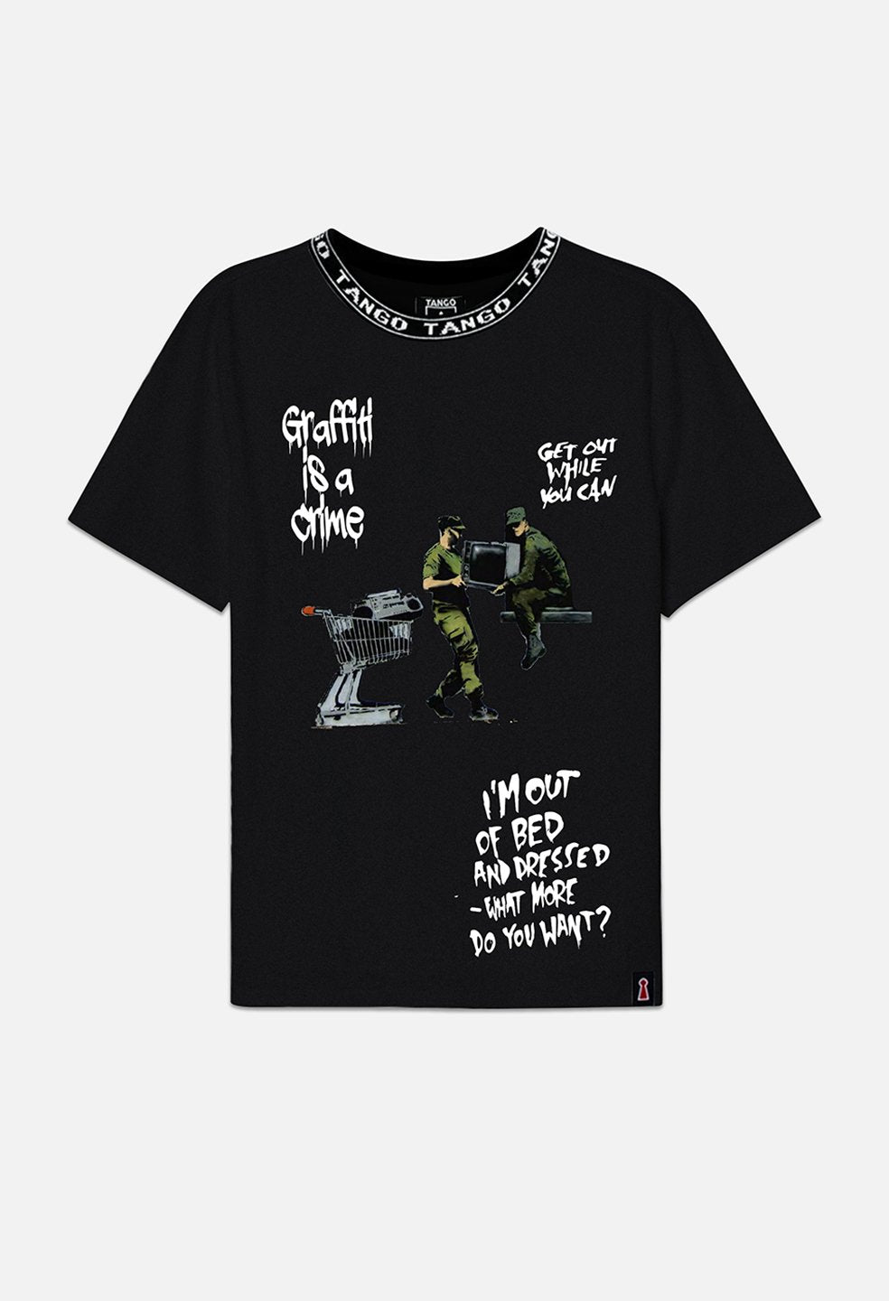 Brandalised Get Out While You Can Collared Tee