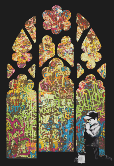 Graffiti Boy Praying Tee