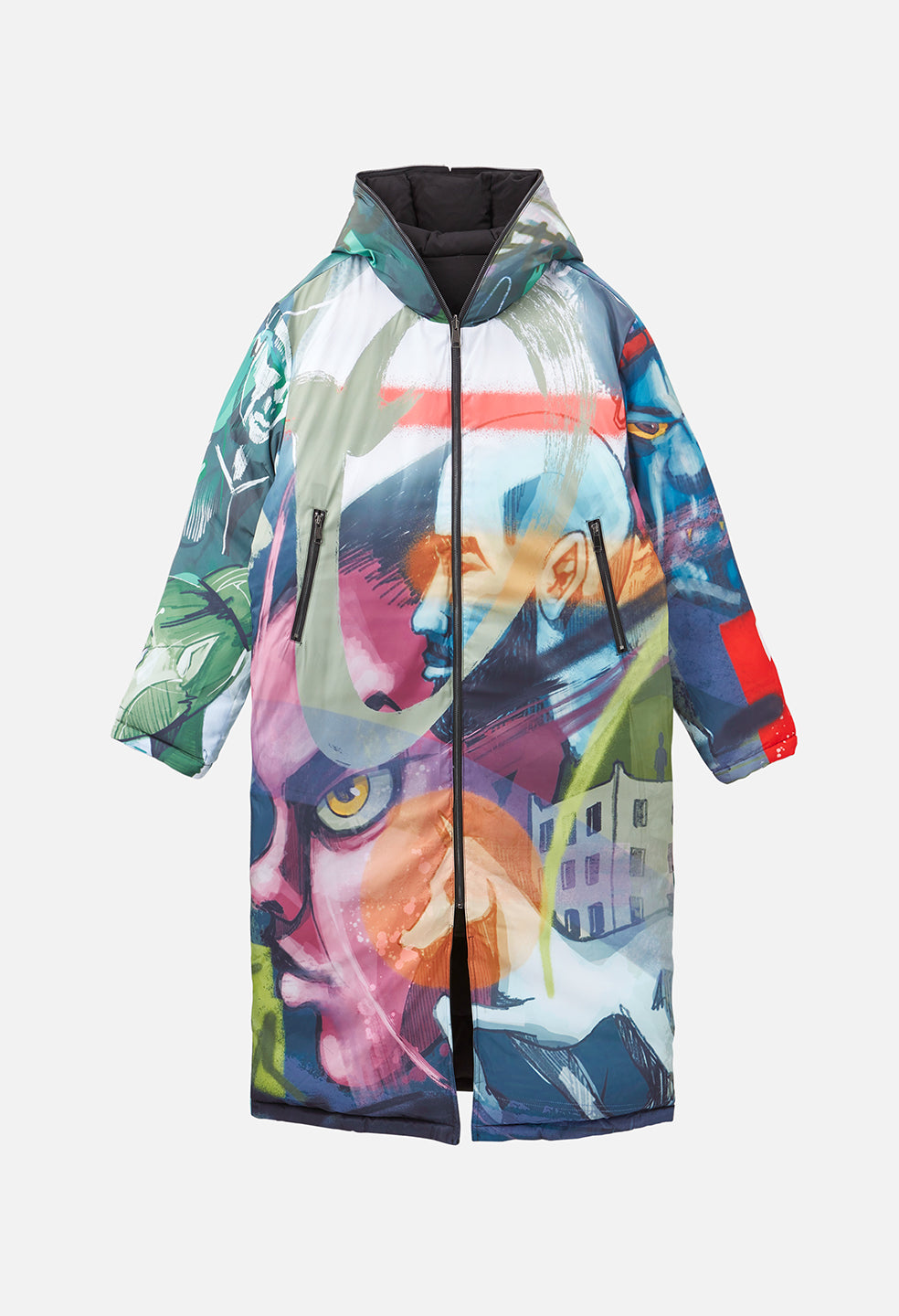 ABSTRK  Reversible Trench Puffer Jacket